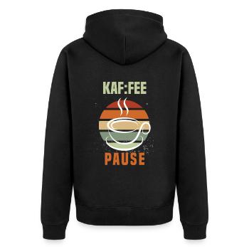 Café Amis Buveurs de café Boire du café - Veste à capuche bio Premium Unisexe - noir - Dos - Nico (187cm)
