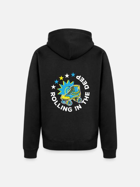 Rollerblades Rollschuhe Inlineskater - Unisex Premium Bio Zip Hoodie - Schwarz
