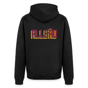 Alpes de l’Allgäu Allgäuerin Allgäuer - Veste à capuche bio Premium Unisexe - noir - Dos - Nico (187cm)
