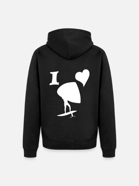 Love Wingfolen - Unisex Premium Organic Zip Hoodie - black