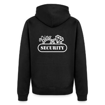 Heiraten JGA Bier Trinken Saufen Bräutigam - Unisex Premium Bio Zip Hoodie - Schwarz - Hinten - Nico (187cm)