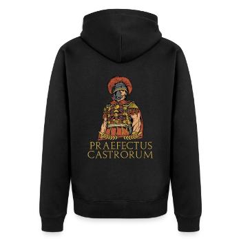Römischer Offizier - Praefectus castrorum - Unisex Premium Bio Zip Hoodie - Schwarz - Hinten - Nico (187cm)