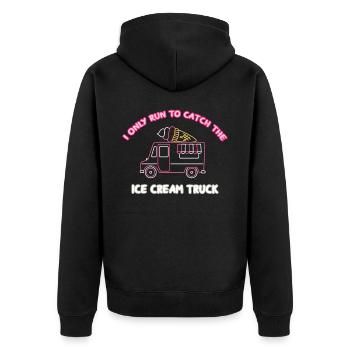 Je cours juste pour aller chercher le camion de crème glacée pour Frozen - Veste à capuche bio Premium Unisexe - noir - Dos - Nico (187cm)