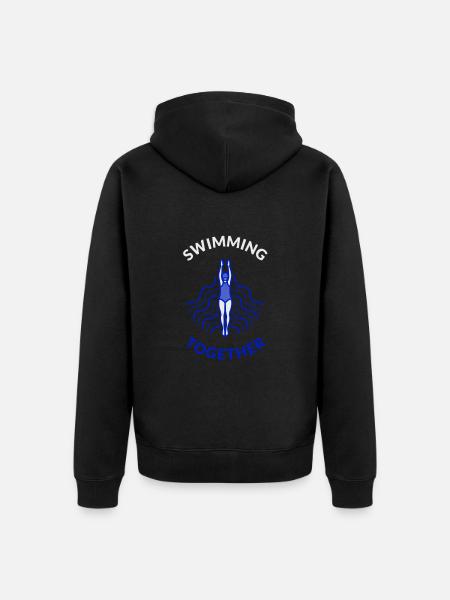 Schwimmverein Swimming Together - Unisex Premium Bio Zip Hoodie - Schwarz