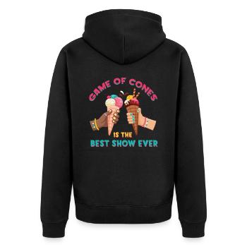 Game of Cones est le meilleur spectacle de tous les temps pour - Veste à capuche bio Premium Unisexe - noir - Dos - Nico (187cm)