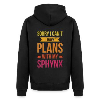 Désolé, je ne peux pas faire de plans avec mon - Veste à capuche bio Premium Unisexe - noir - Dos - Nico (187cm)