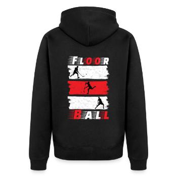 Floorball Floorball Salibandy Athlètes - Veste à capuche bio Premium Unisexe - noir - Dos - Nico (187cm)
