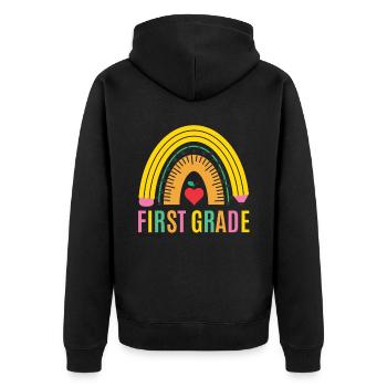 Les enseignants de première année retournent à l’école - Veste à capuche bio Premium Unisexe - noir - Dos - Nico (187cm)