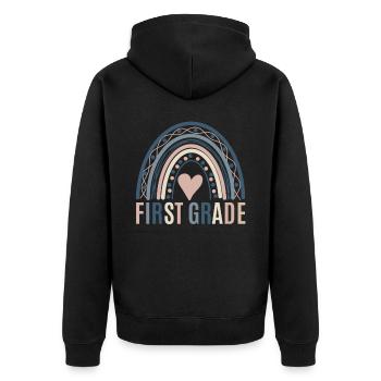 Les enseignants de première année retournent à l’école - Veste à capuche bio Premium Unisexe - noir - Dos - Nico (187cm)
