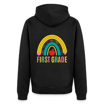 Les enseignants de première année retournent à l’école - Veste à capuche bio Premium Unisexe - noir - Dos - Nico (187cm)