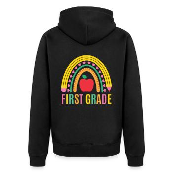 Les enseignants de première année retournent à l’école - Veste à capuche bio Premium Unisexe - noir - Dos - Nico (187cm)