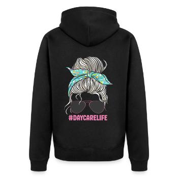 Fournisseur de services de garde d’enfants Enseignant - Veste à capuche bio Premium Unisexe - noir - Dos - Nico (187cm)