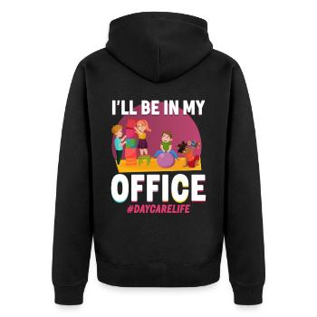 Childcare Daycare Provider Teacher - Unisex Premium Organic Zip Hoodie - black - Back - Nico (187cm)