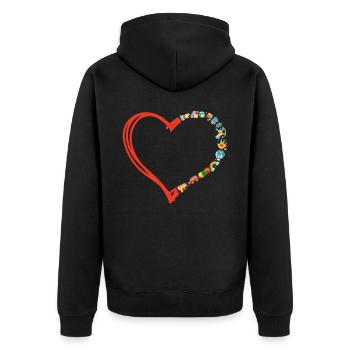 Childcare Daycare Provider Teacher - Unisex Premium Organic Zip Hoodie - black - Back - Nico (187cm)
