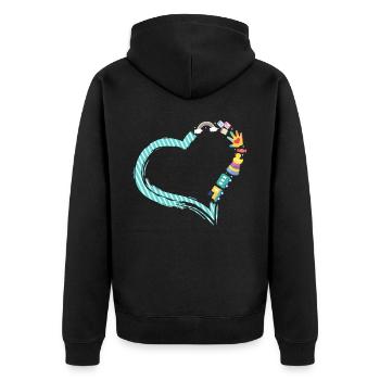 Childcare Daycare Provider Teacher - Unisex Premium Organic Zip Hoodie - black - Back - Nico (187cm)