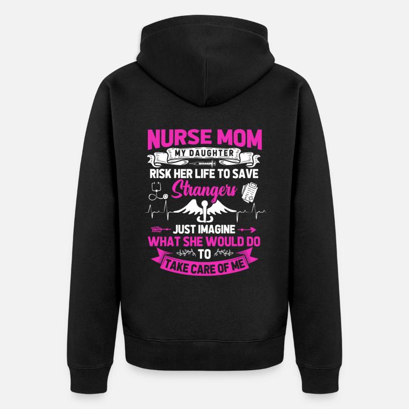 Infirmière Maman - Veste à capuche bio Premium Unisexe - noir