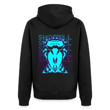 Shoebill Rétro - Veste à capuche bio Premium Unisexe - noir - Dos - Nico (187cm)