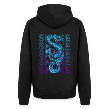 Serpent Rétro - Veste à capuche bio Premium Unisexe - noir - Dos - Nico (187cm)