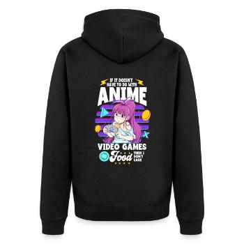 Anime disant Weeb Otaku - Veste à capuche bio Premium Unisexe - noir - Dos - Nico (187cm)