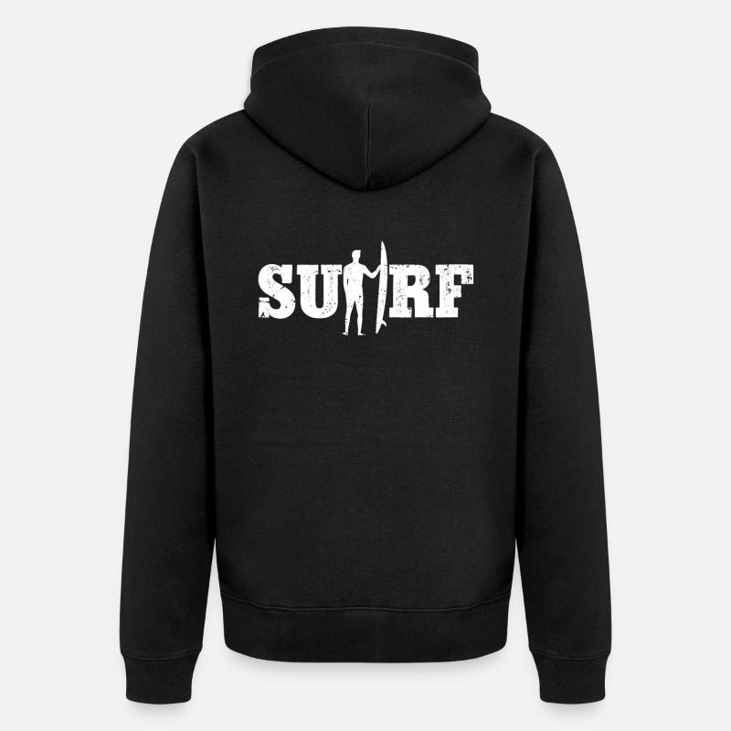 Surfing Surf Surfer - Veste à capuche bio Premium Unisexe - noir