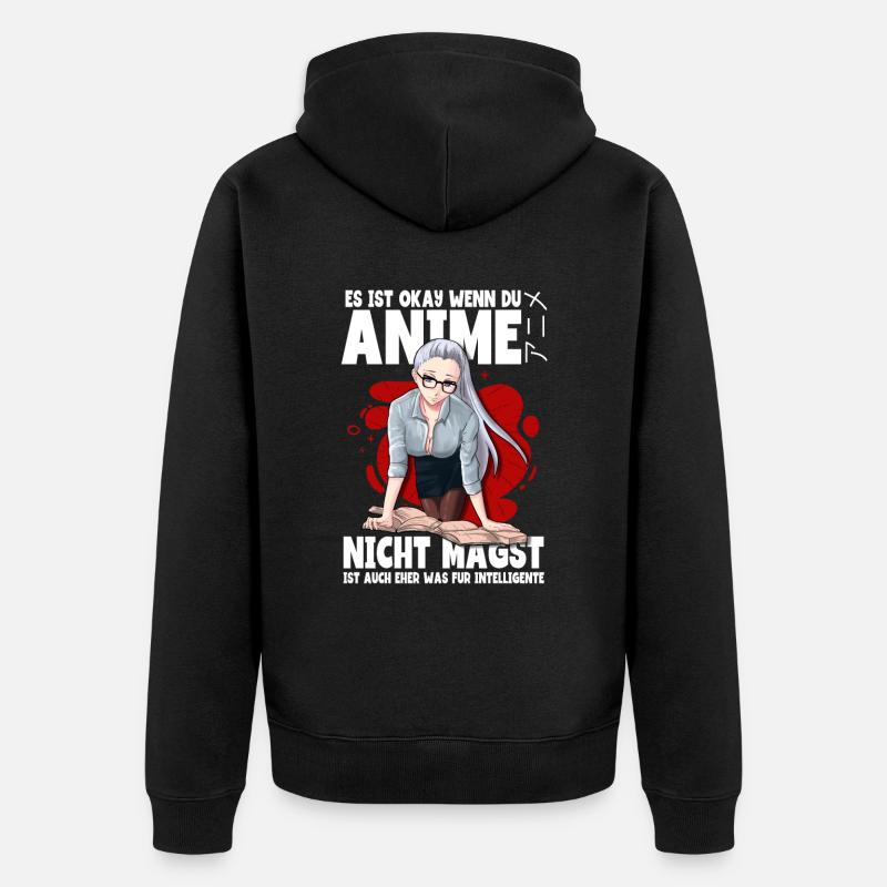Anime disant Weeb Otaku - Veste à capuche bio Premium Unisexe - noir