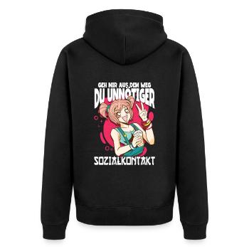 Anime disant Weeb Otaku - Veste à capuche bio Premium Unisexe - noir - Dos - Nico (187cm)
