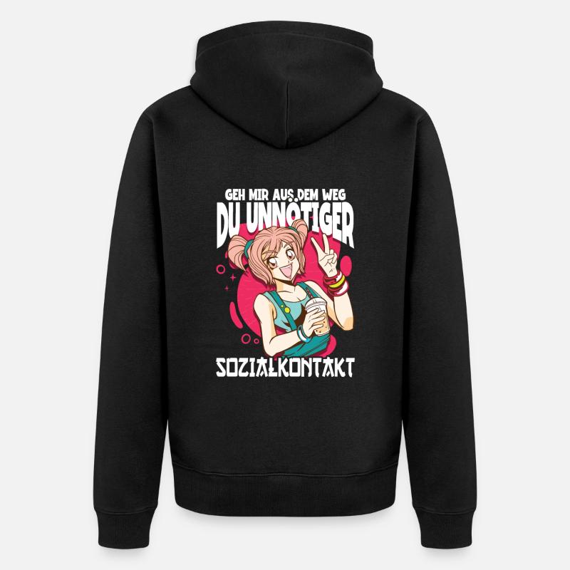 Anime disant Weeb Otaku - Veste à capuche bio Premium Unisexe - noir