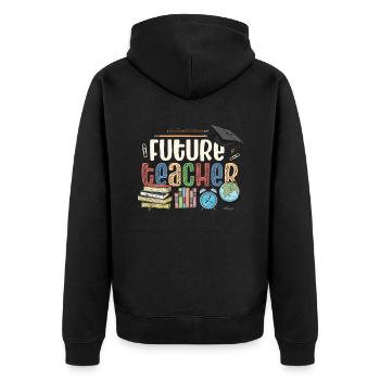 Costume de futur enseignant pour enfants - Veste à capuche bio Premium Unisexe - noir - Dos - Nico (187cm)