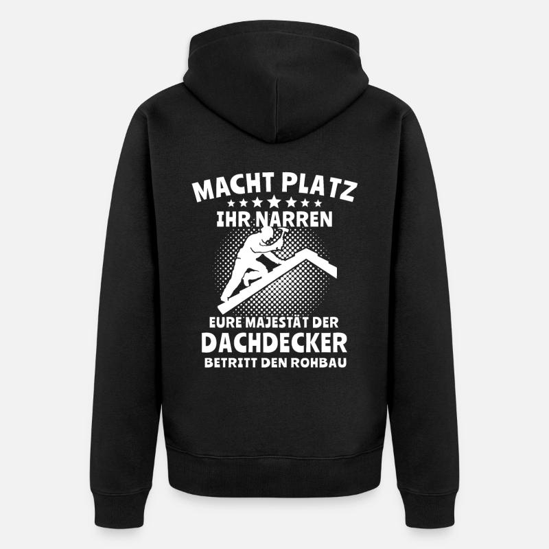 Dachdecker - Unisex Premium Bio Zip Hoodie - Schwarz