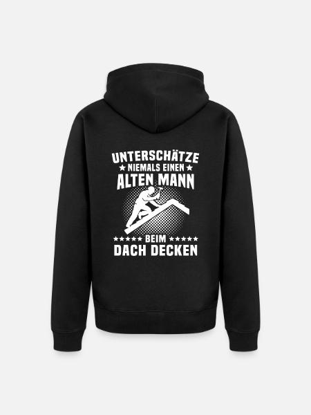 Dachdecker - Unisex Premium Bio Zip Hoodie - Schwarz