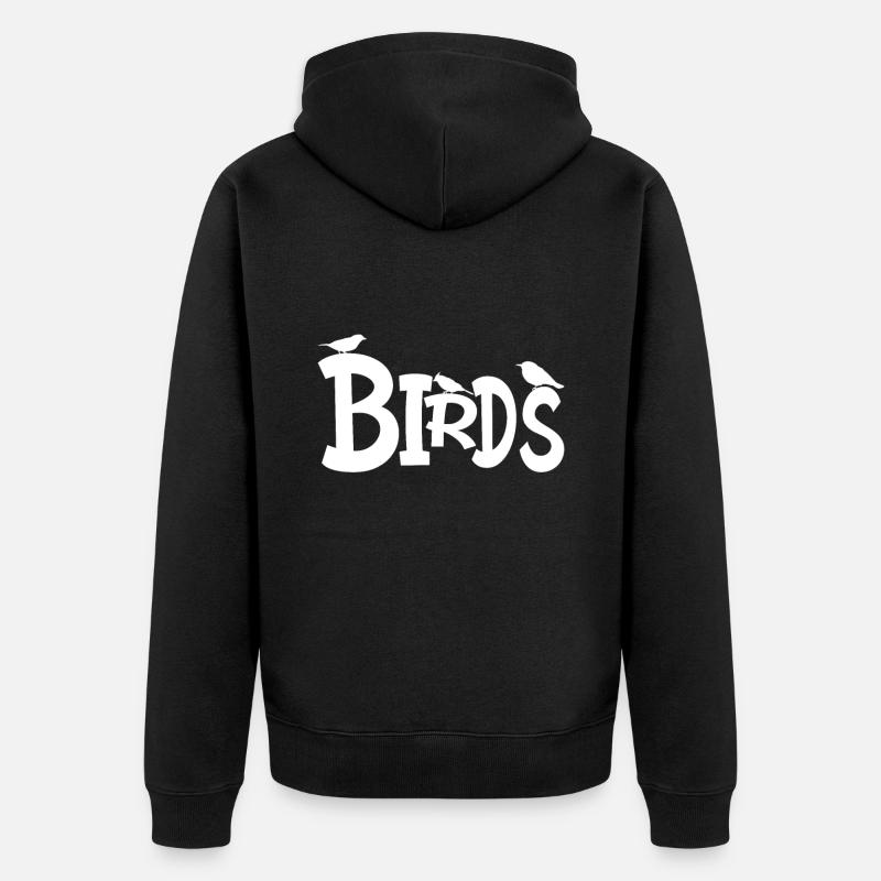 Oiseaux - Birdlife - Idée cadeau perruche - Veste à capuche bio Premium Unisexe - noir