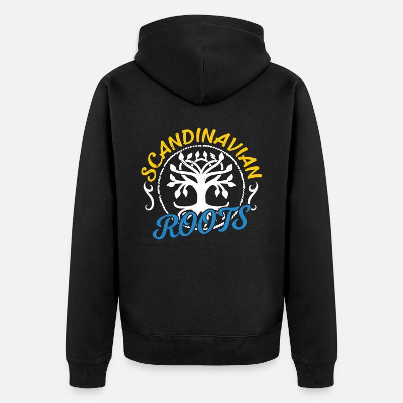 Racines scandinaves Scandinavie suédoise - Veste à capuche bio Premium Unisexe - noir