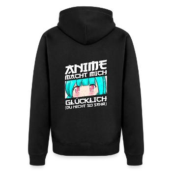 Anime disant Weeb Otaku - Veste à capuche bio Premium Unisexe - noir - Dos - Nico (187cm)