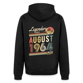 Légendaire depuis août 1964 Édition limitée - Veste à capuche bio Premium Unisexe - noir - Dos - Nico (187cm)