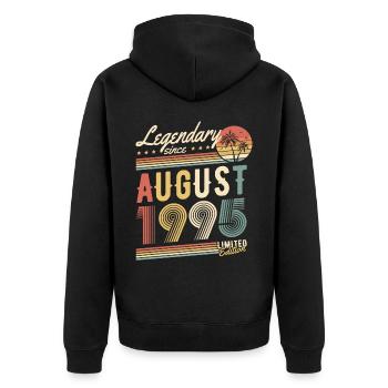 Légendaire depuis août 1995 Édition Limitée - Veste à capuche bio Premium Unisexe - noir - Dos - Nico (187cm)