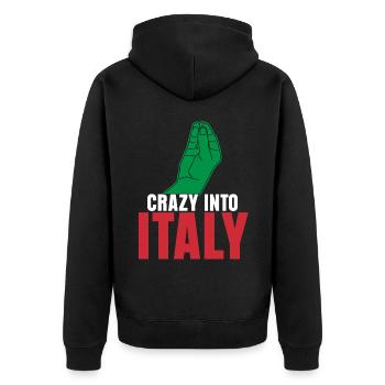 Italie Sardaigne Sicile Corse - Veste à capuche bio Premium Unisexe - noir - Dos - Nico (187cm)