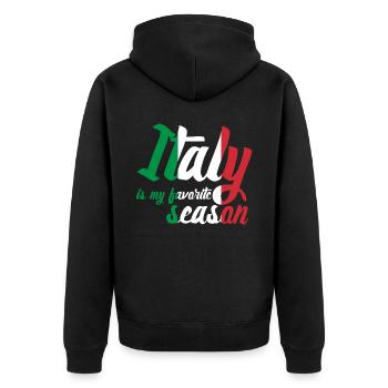 Sardaigne Sicile Corse Italie - Veste à capuche bio Premium Unisexe - noir - Dos - Nico (187cm)
