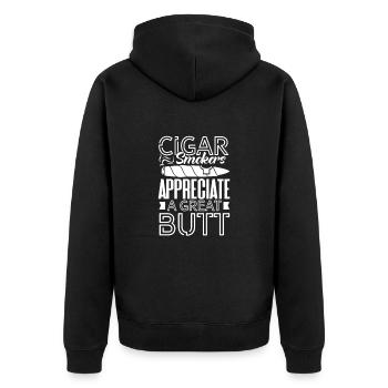 Cigare Fumeur Tabac Cigare Cadeau - Veste à capuche bio Premium Unisexe - noir - Dos - Nico (187cm)