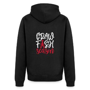 Crawfish Crawfish Seafood Crab Gift - Unisex Premium Organic Zip Hoodie - black - Back - Nico (187cm)