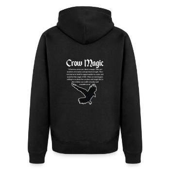 Raven Crow Bird Crow Birds Nature Crow GEschenk - Unisex Premium Organic Zip Hoodie - black - Back - Nico (187cm)
