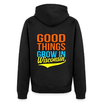 Grow In Wisconsin Gift - Veste à capuche bio Premium Unisexe - noir - Dos - Nico (187cm)