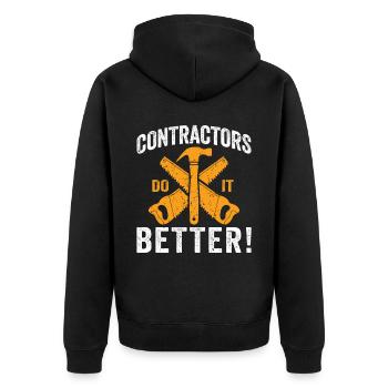 Les entrepreneurs font mieux construction Bricoleur - Veste à capuche bio Premium Unisexe - noir - Dos - Nico (187cm)
