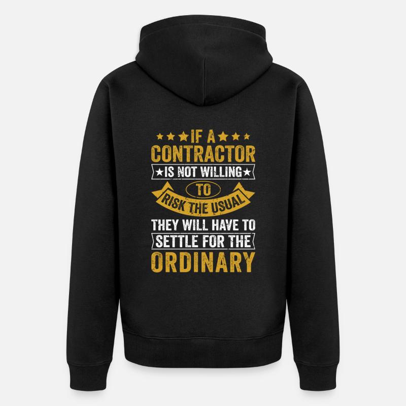 Entrepreneur général Construction Bricoleur Constructeur - Veste à capuche bio Premium Unisexe - noir