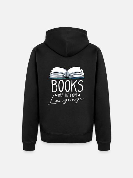 Lesen - Unisex Premium Bio Zip Hoodie - Schwarz