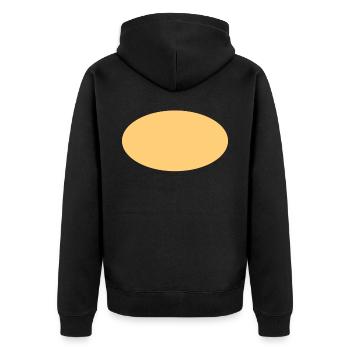 Yellow Oval Conception simple - Veste à capuche bio Premium Unisexe - noir - Dos - Nico (187cm)