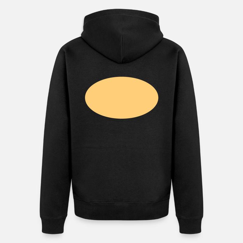 Yellow Oval Conception simple - Veste à capuche bio Premium Unisexe - noir