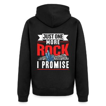 Only One Stone Promised Geology Geology - Unisex Premium Organic Zip Hoodie - black - Back - Nico (187cm)