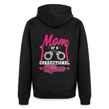 Mon agent correctionnel m’appelle maman - Veste à capuche bio Premium Unisexe - noir - Dos - Nico (187cm)