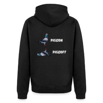 Taube Taube Geschenk - Unisex Premium Bio Zip Hoodie - Schwarz - Hinten - Nico (187cm)