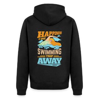 Natation Sauveteur Cours de natation Piscine extérieure Cadeau - Veste à capuche bio Premium Unisexe - noir - Dos - Nico (187cm)